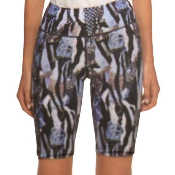 CALVIN KLEIN PERFORMANCE HIGH RISE PRINT SHORTS XS NWT - Picture 1 of 4